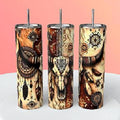 Boho Tribal Bull Skull Dreamcatcher Earth Tones 20oz Tumbler