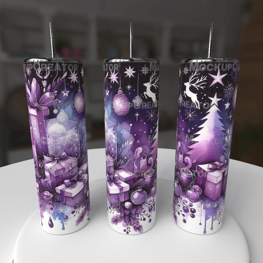 Purple Christmas Gifts Tumbler