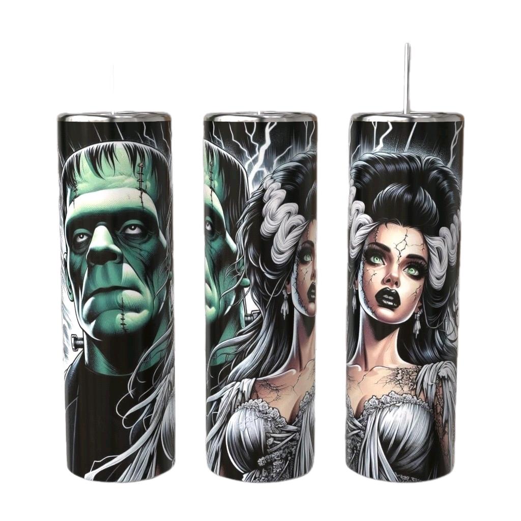 Frankenstein & Bride Portrait 20oz Tumbler