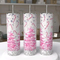 Pink Candy Cane Christmas Tree Tumbler