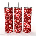 Glowing Red Hearts 20oz Skinny Tumbler