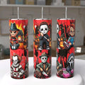 Chibi Horror Characters Freddy Michael Myers Jason Chucky Ghostface Pennywise 20oz skinny tumbler