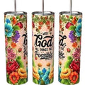 With God All Things Are Possible Floral 20oz Tumbler