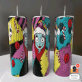 Sally Christmas 20oz Skinny Tumbler with vibrant Nightmare Before Christmas holiday wrap design