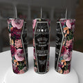 Spooky Bitch Season Dark Floral Moon 20oz Tumbler