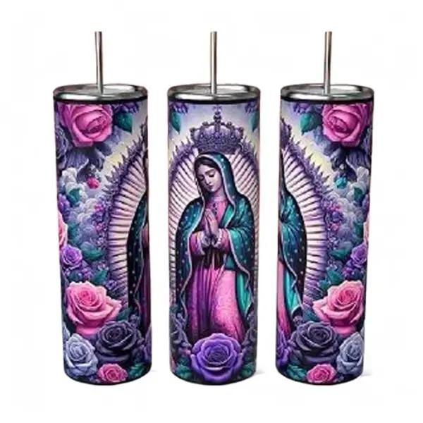 Our Lady of Guadalupe Floral 20oz Tumbler