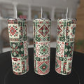 Christmas Quilt Patchwork 20oz Skinny Tumbler