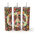 Floral Peace Sign 20oz Skinny Tumbler