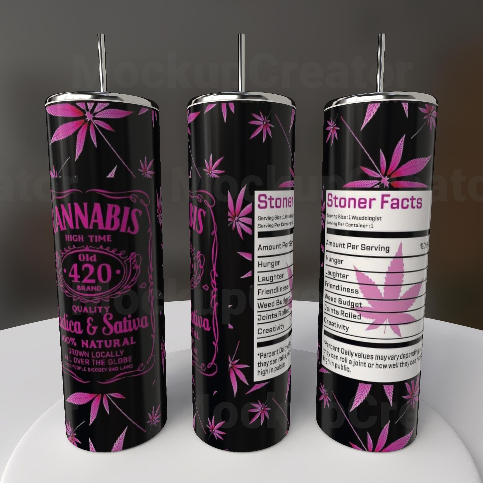 Cannabis 420 Stoner Facts Old Brand 20oz Tumbler