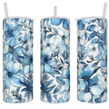 Blue Watercolor Floral 20oz Tumbler