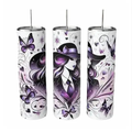 Purple Witch Woman Butterfly 20oz Tumbler