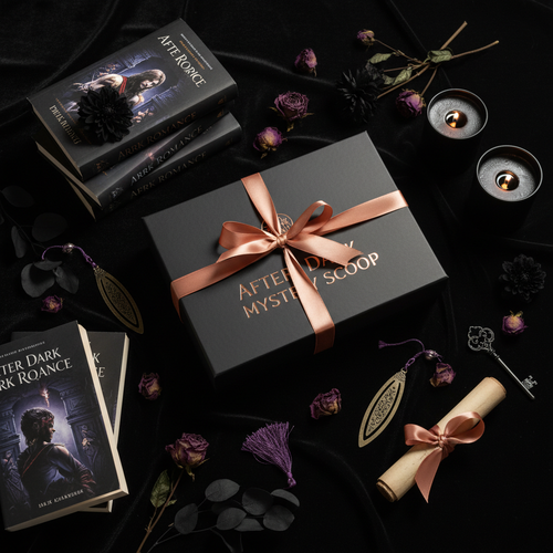 After Dark Mystery Scoop - Dark Romance Mystery Box flat lay