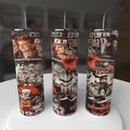 Spooky Season Horror Collage 20oz Tumbler - Halloween horror movie characters collage